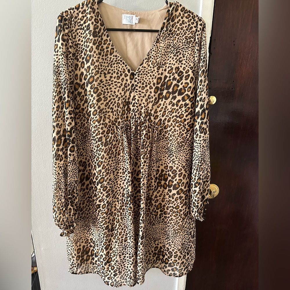 Time and true leopard dress